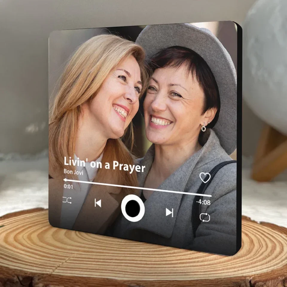 Custom Photo Bound By Love - Couple Personalized Custom Music Fridge Magnet That Can Play Songs - Gift For Husband Wife, Anniversary - Image 4