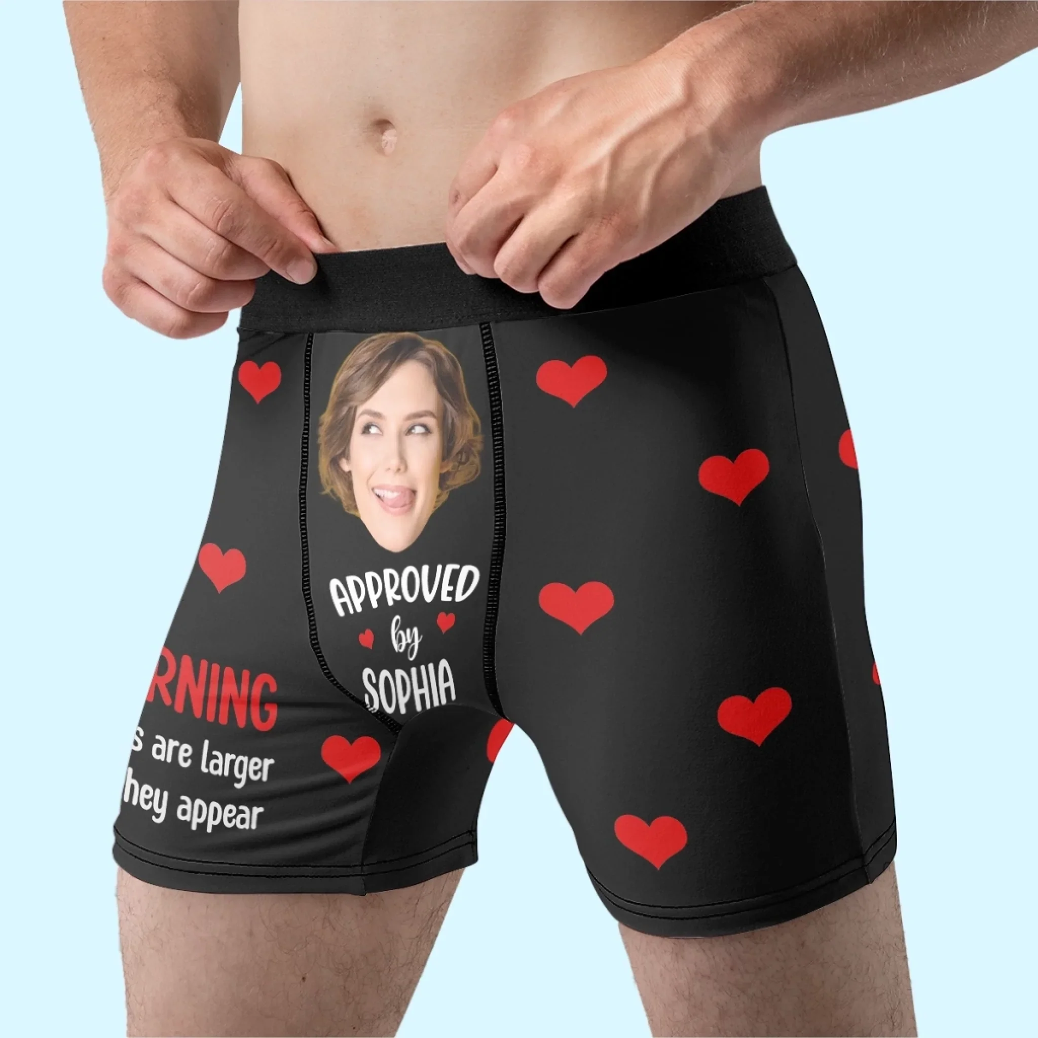 Custom Photo Boxer Briefs, Men's Boxers - Personalized Anniversary Wedding Gifts For Husband And Wife, Him And Her - Life Is Better Together - Image 5