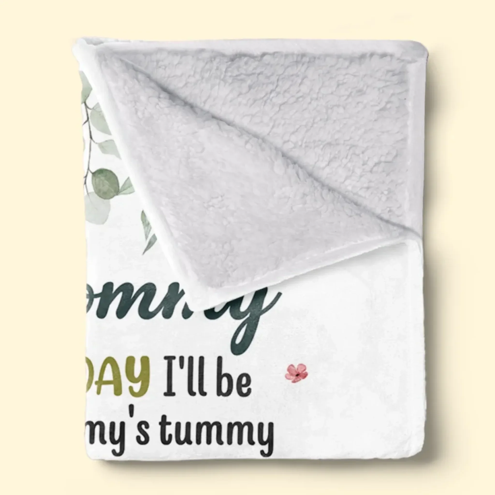 Custom Photo Can't Wait To Meet You, Mommy - Family Personalized Custom Blanket - Mother's Day, Baby Shower Gift, Gift For First Mom - Image 4