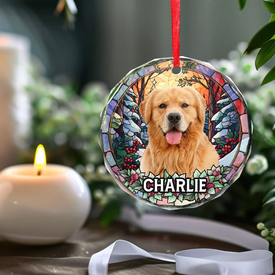 Custom Photo Capture The Joy That Your Pet Brings Into Your Life - Dog & Cat Personalized Custom Circle Glass Ornament - Christmas Gift For Pet Owners, Pet Lovers - Image 4