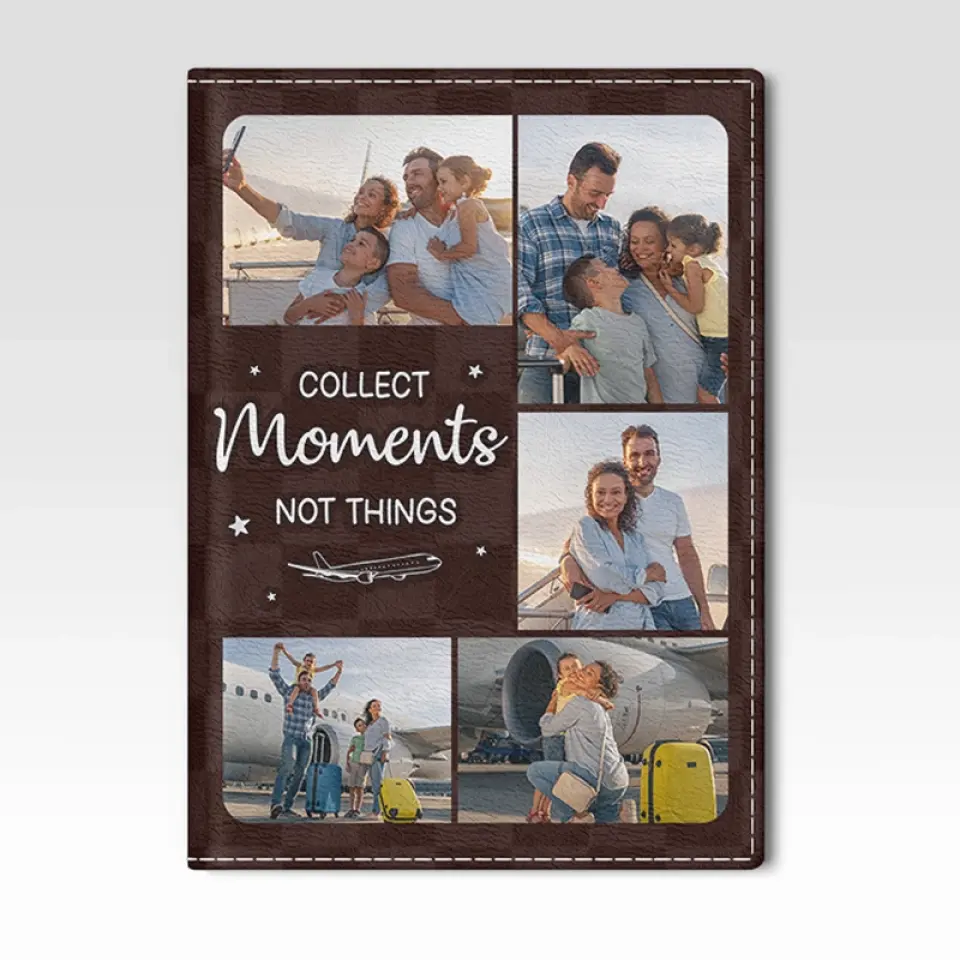 Custom Photo Catch Flights Together - Travel Personalized Custom Passport Cover, Passport Holder - Holiday Vacation Gift, Gift For Adventure Travel Lovers - Image 4