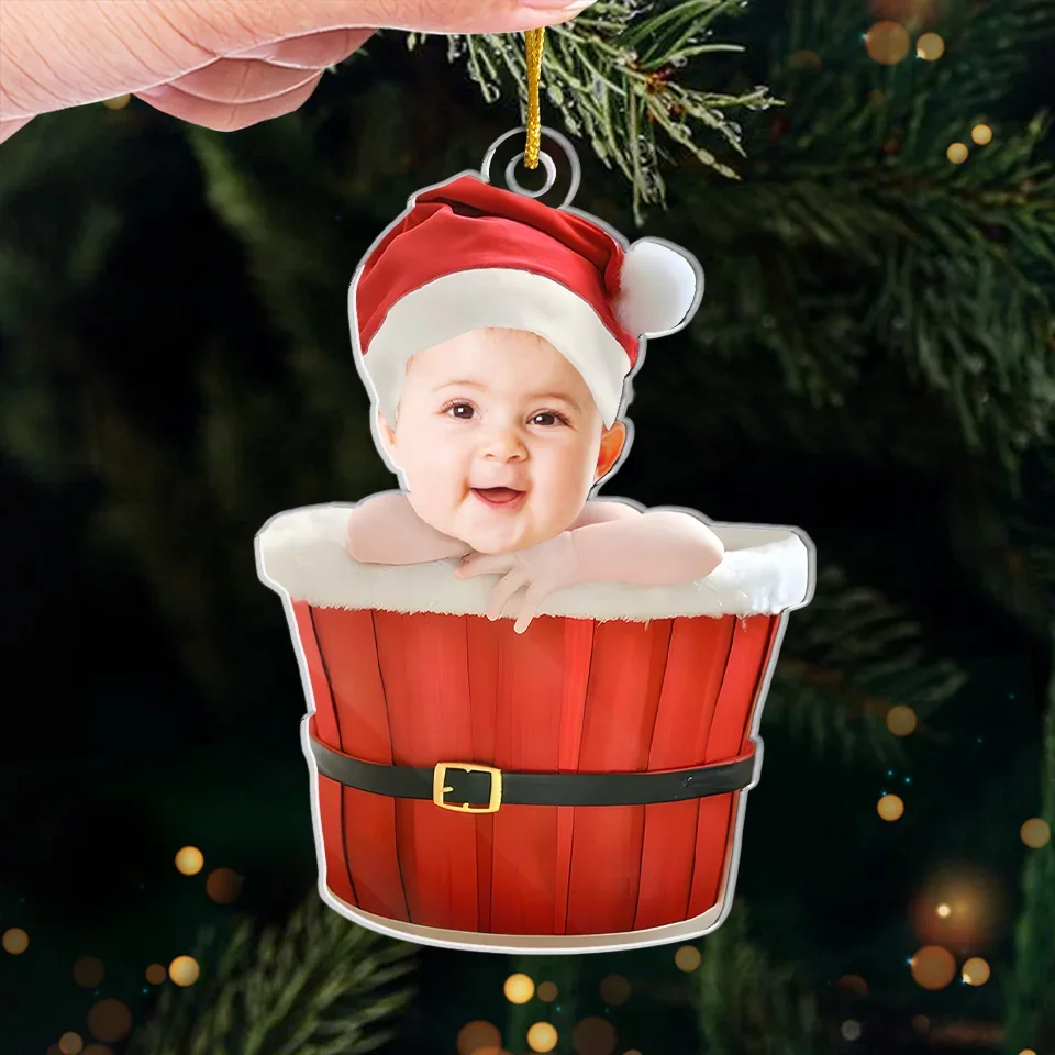 Custom Photo Celebrating The Joy Of Your First Christmas - Family Personalized Custom Ornament - Acrylic Custom Shaped - Christmas Gift For Baby Kids, Newborn Baby - Image 4