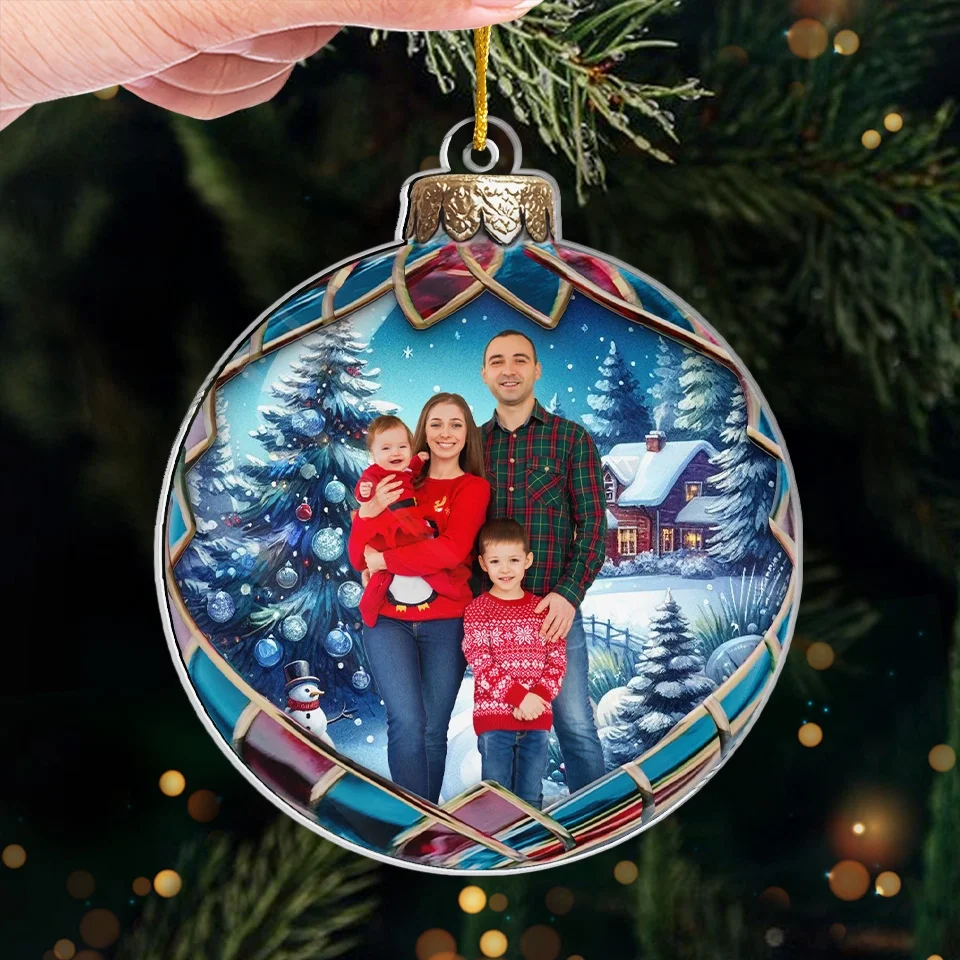 Custom Photo Christmas Good Cheer Is Found With Family - Family Personalized Custom Ornament - Wood, Acrylic Custom Shaped - Christmas Gift For Family Members - Image 4