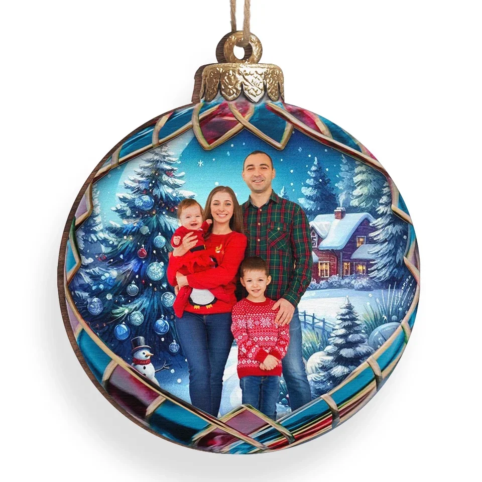 Custom Photo Christmas Good Cheer Is Found With Family - Family Personalized Custom Ornament - Wood Custom Shaped - Christmas Gift For Family Members - Image 3