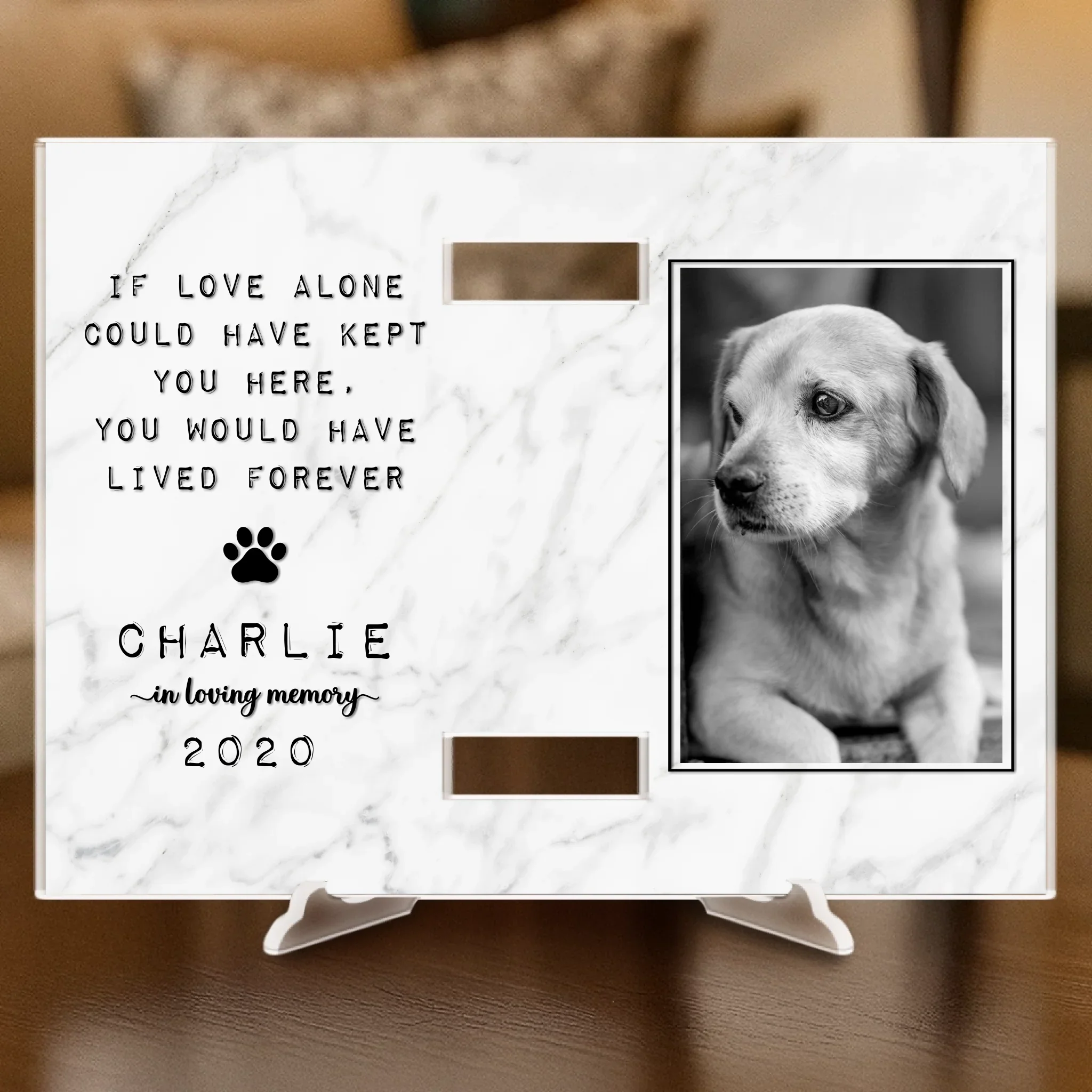 Custom Photo Collar Plaque With Stand - Personalized Pet Memorial Sympathy Gifts For Dogs, Cats - Until We Meet Again In Heaven - Image 2