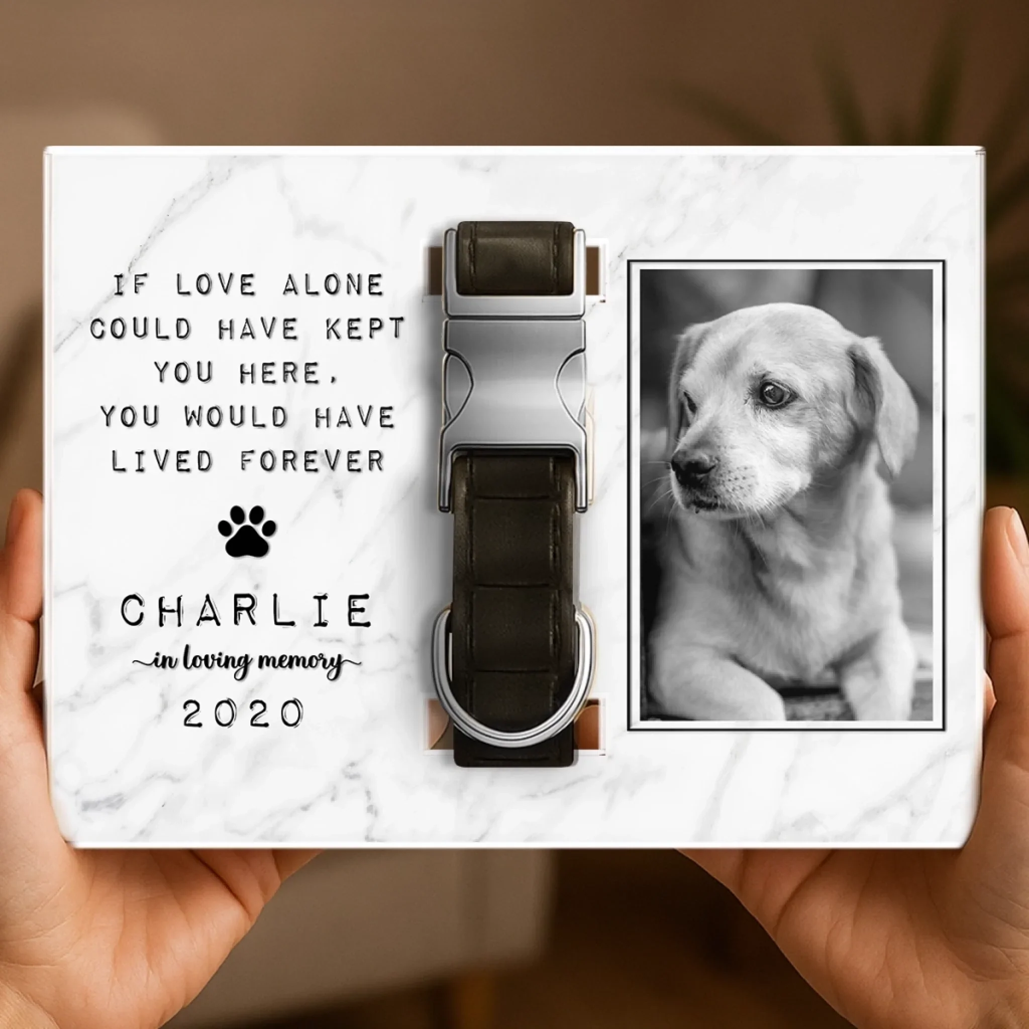 Custom Photo Collar Plaque With Stand - Personalized Pet Memorial Sympathy Gifts For Dogs, Cats - Until We Meet Again In Heaven - Image 3