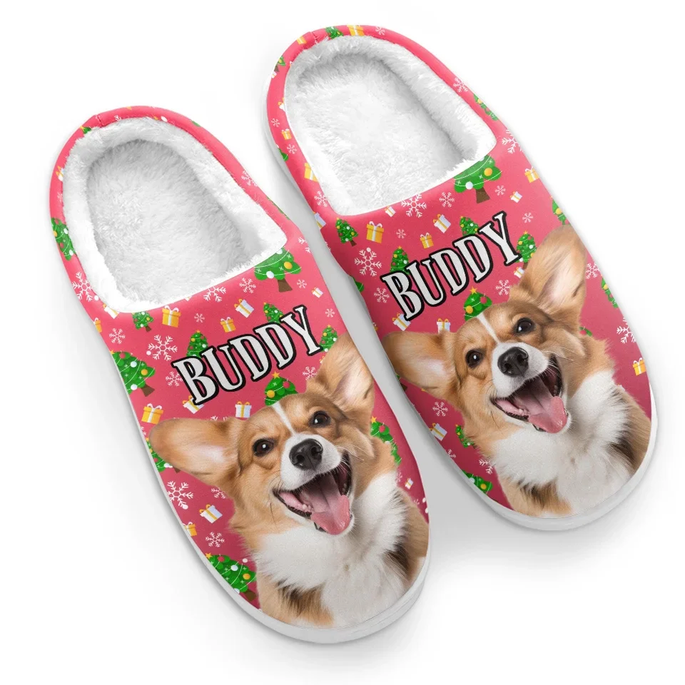 Custom Photo Cozy Feet And Happy Hearts Make The Best Memories Together - Dog & Cat Personalized Custom Fluffy Slippers - Christmas Gift For Pet Owners, Pet Lovers - Image 4