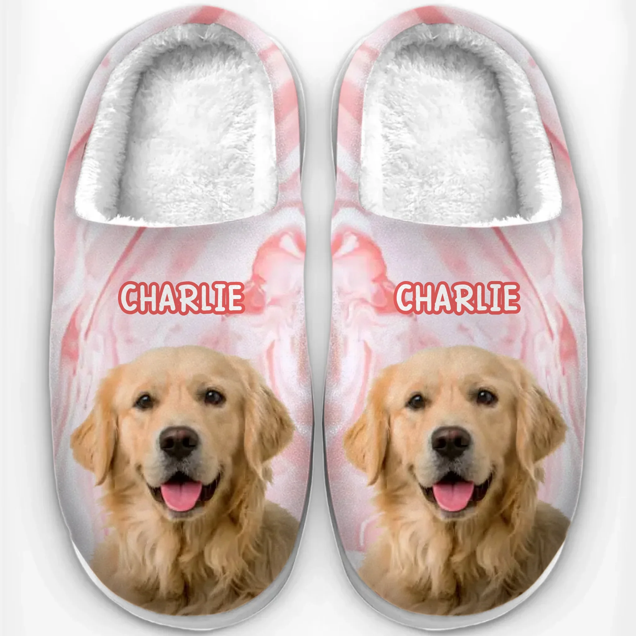 Custom Photo Cozy Feet, Happy Heart - Dog & Cat Personalized Custom Fluffy Slippers - Mother's Day, Gift For Pet Owners, Pet Lovers - Image 8