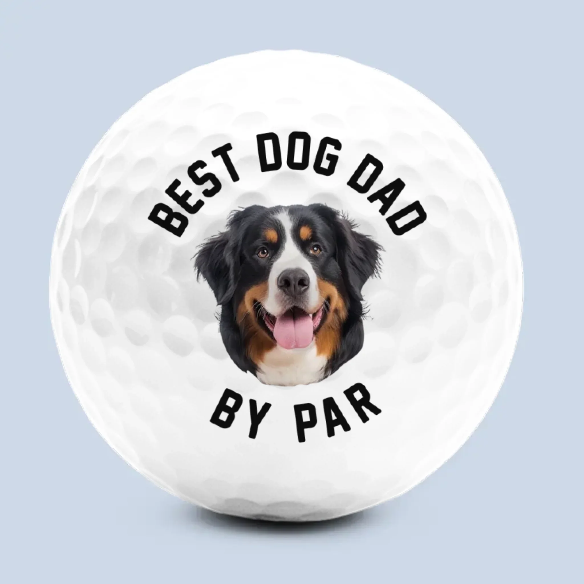 Custom Photo Dog Dad On Par - Dog & Cat Personalized Custom Golf Ball - Father's Day, Gift For Sport Lovers, Sport Players, Pet Owners, Pet Lovers - Image 2