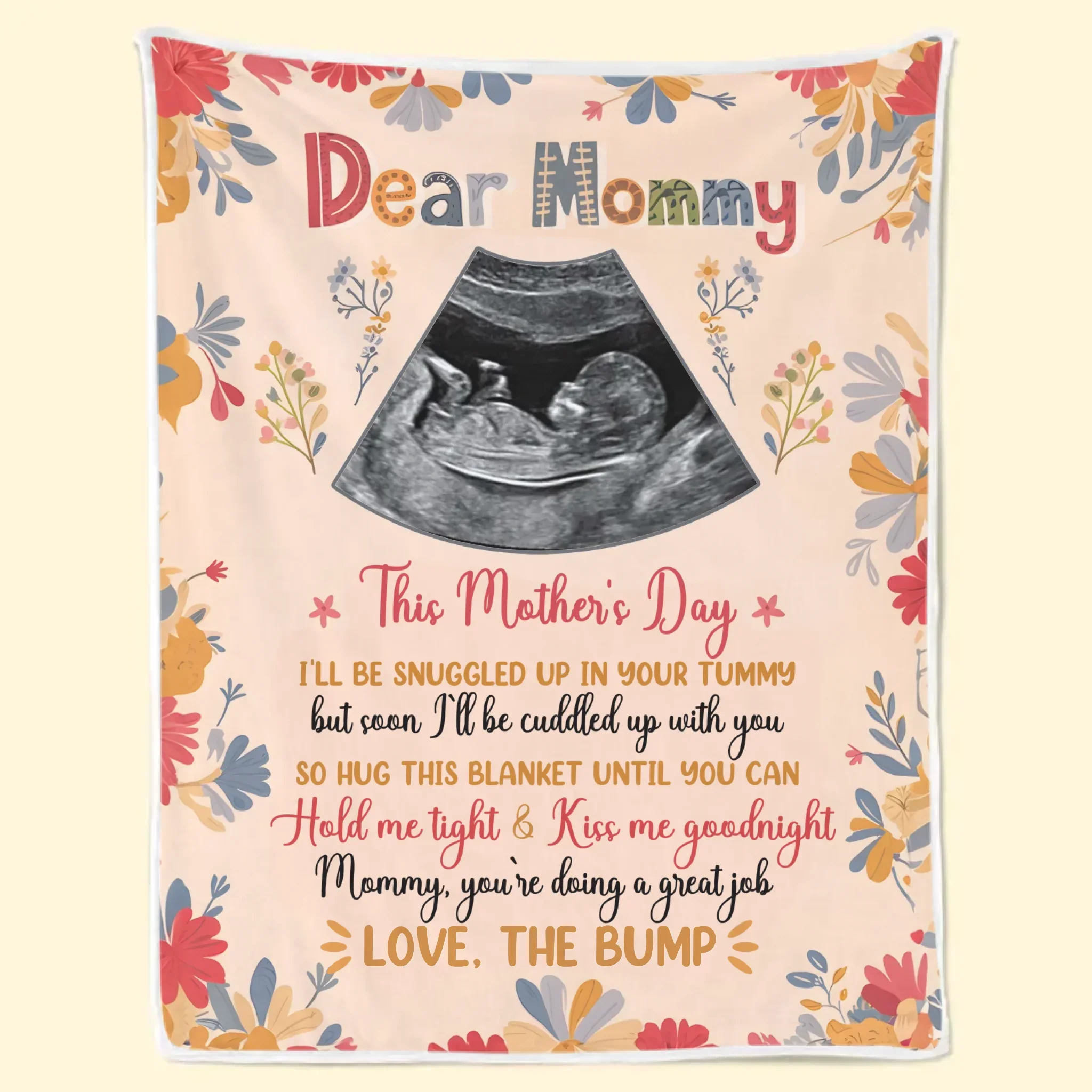 Custom Photo Dream Big, Little One - Family Personalized Custom Blanket - Mother's Day, Baby Shower Gift, Gift For First Mom - Image 2