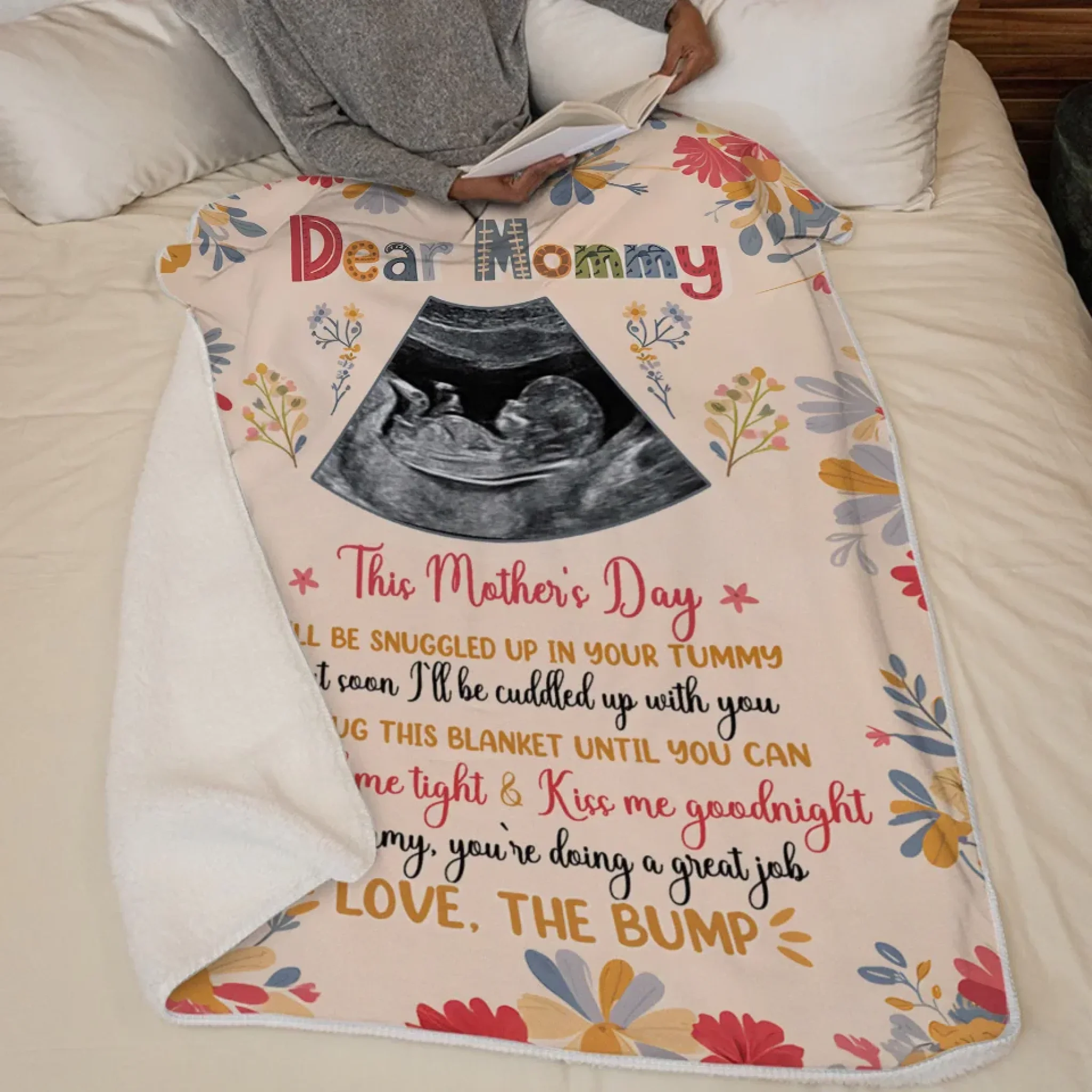 Custom Photo Dream Big, Little One - Family Personalized Custom Blanket - Mother's Day, Baby Shower Gift, Gift For First Mom - Image 5