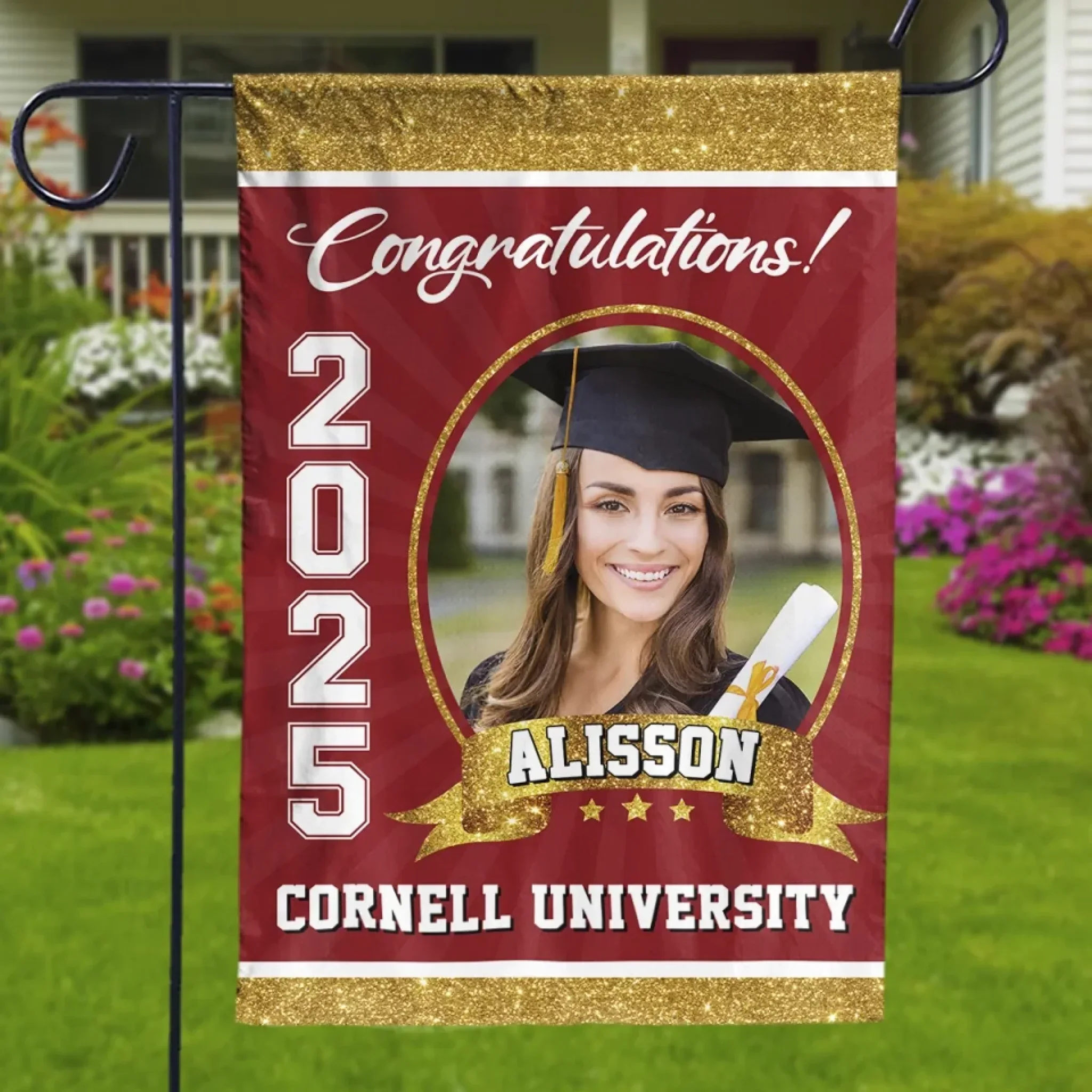 Custom Photo Dreams Turned Into Reality - Family Personalized Custom Flag - Graduation Gift For Family Members, Siblings, Brothers, Sisters - Image 4