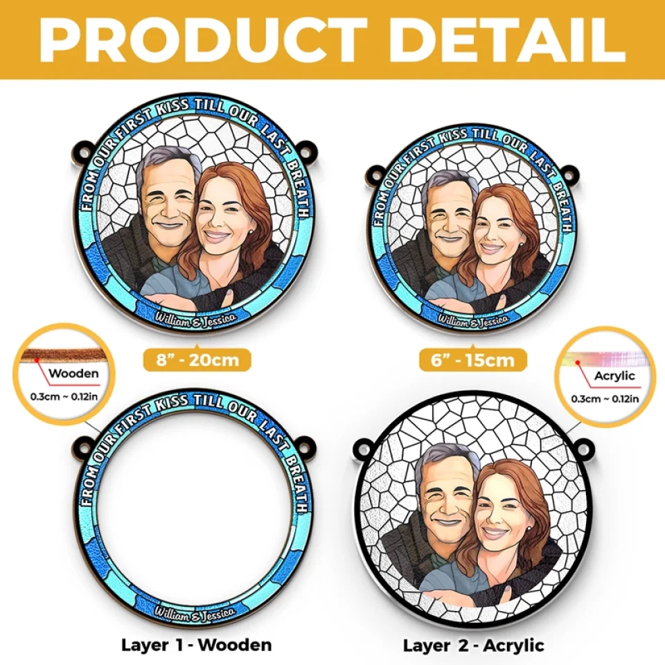 Custom Photo Every Day With You Is The Best Day Of My Life - Couple Personalized Window Hanging Suncatcher - Gift For Husband Wife, Anniversary - Image 5