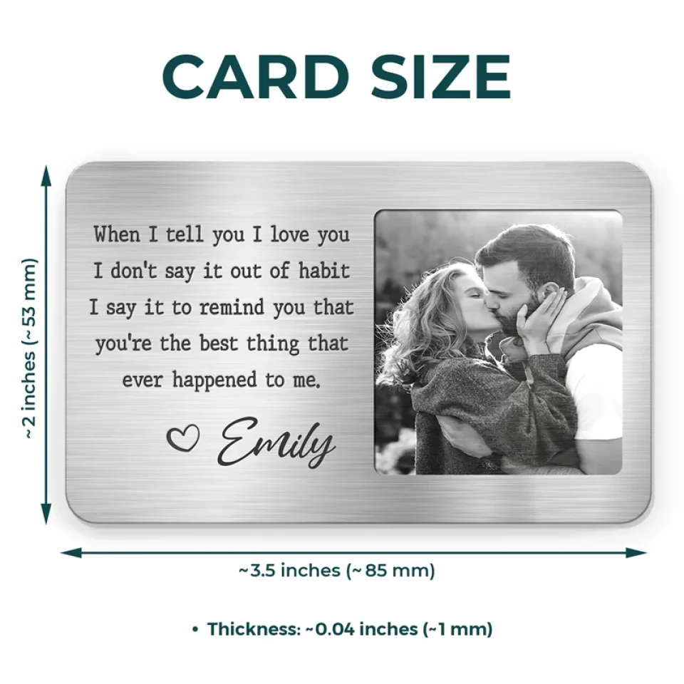 Custom Photo Every Love Story Is Beautiful, But Ours Is My Favorite - Couple Personalized Custom Aluminum Wallet Card - Gift For Husband Wife, Anniversary - Image 5