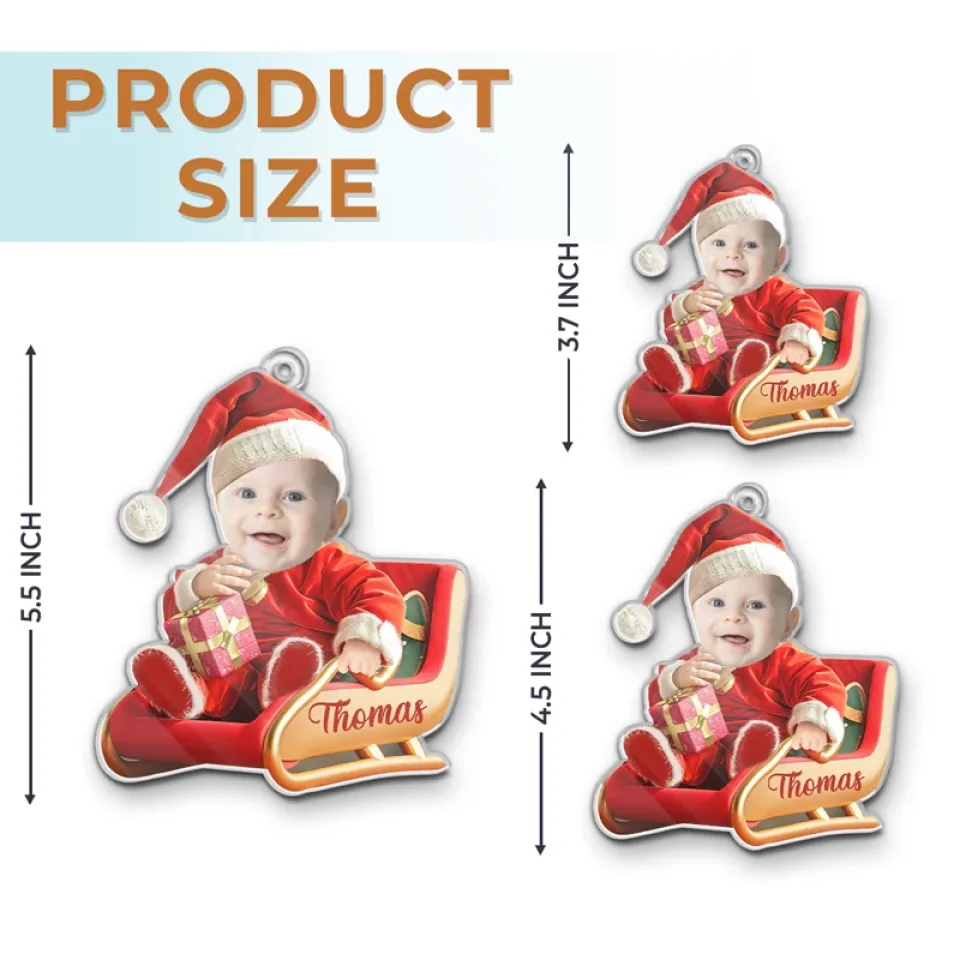 Custom Photo Every Moment With Our Kids Is A Gift Worth Treasuring - Family Personalized Custom Ornament - Acrylic Custom Shaped - Christmas Gift For Baby Kids, Newborn Baby - Image 6