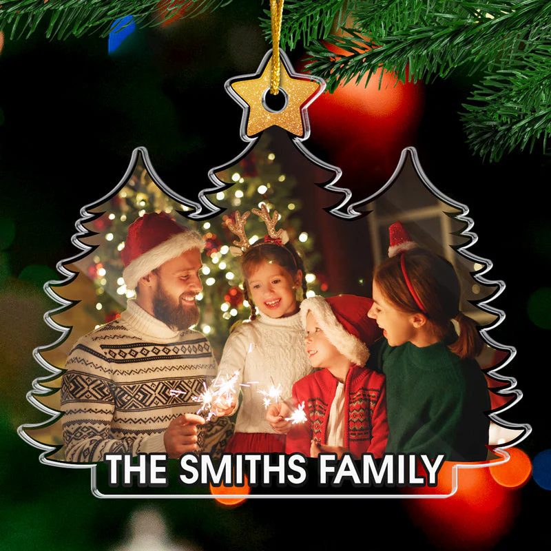 Custom Photo Family Always And Forever - Family Personalized Custom Ornament - Acrylic Custom Shaped - Christmas Gift For Family Members - Image 2