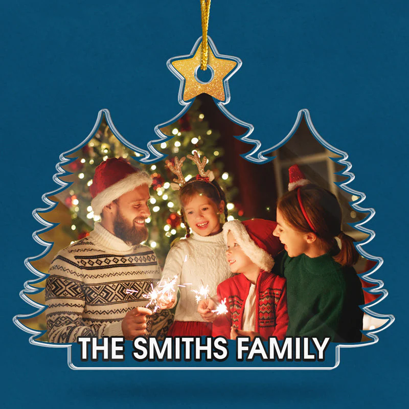 Custom Photo Family Always And Forever - Family Personalized Custom Ornament - Acrylic Custom Shaped - Christmas Gift For Family Members - Image 3