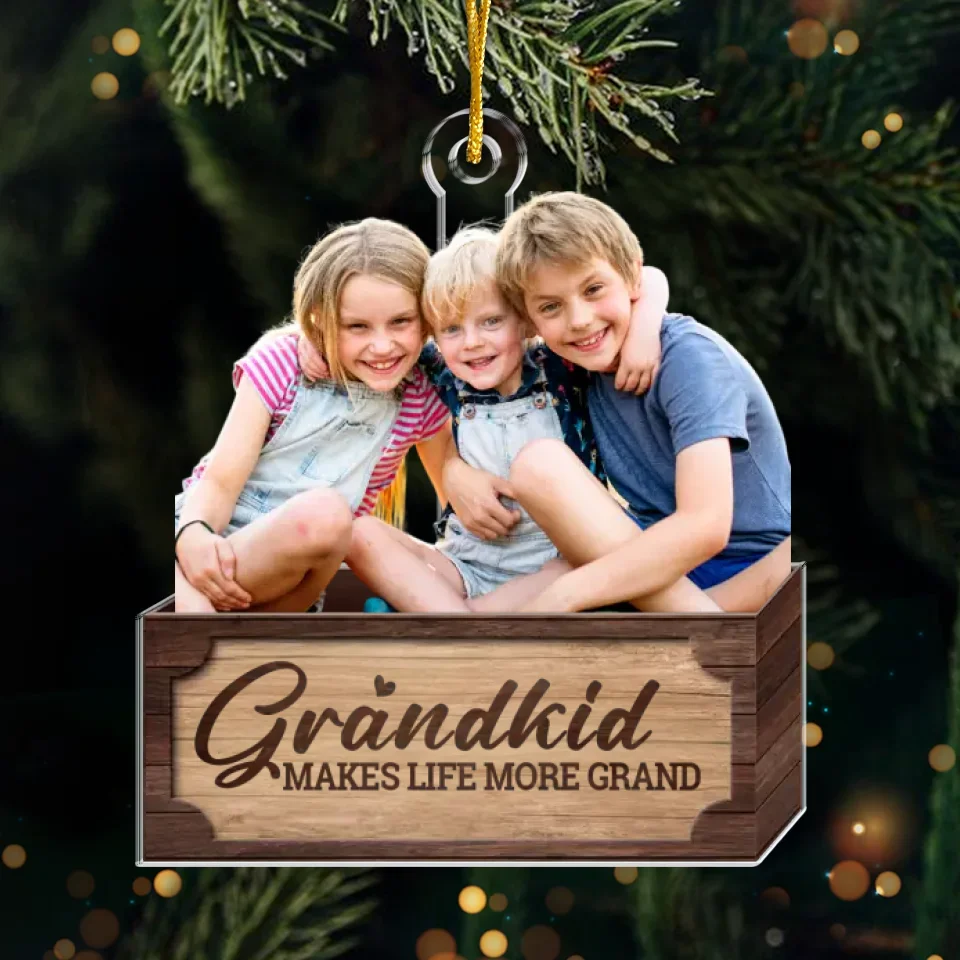Custom Photo Family Is A Blessing We Can Always Count On - Family Personalized Custom Ornament - Acrylic Custom Shaped - Christmas Gift For Grandma, Grandpa - Image 2