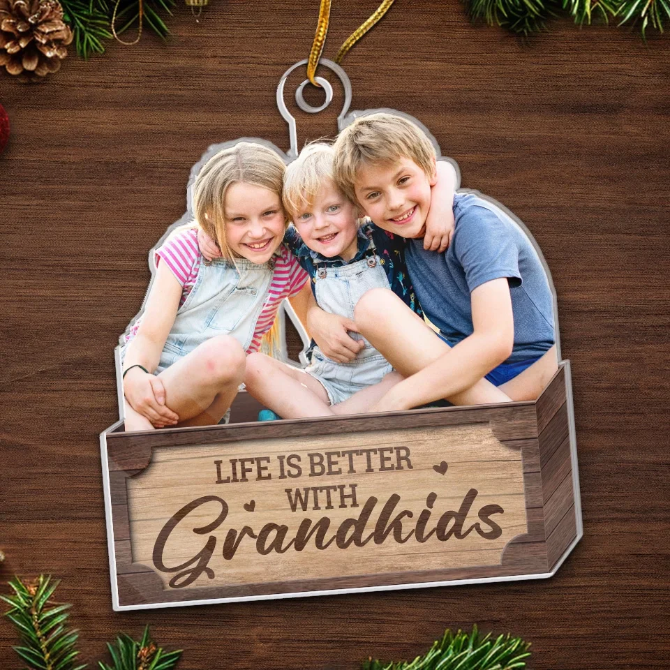 Custom Photo Family Is A Blessing We Can Always Count On - Family Personalized Custom Ornament - Acrylic Custom Shaped - Christmas Gift For Grandma, Grandpa - Image 5