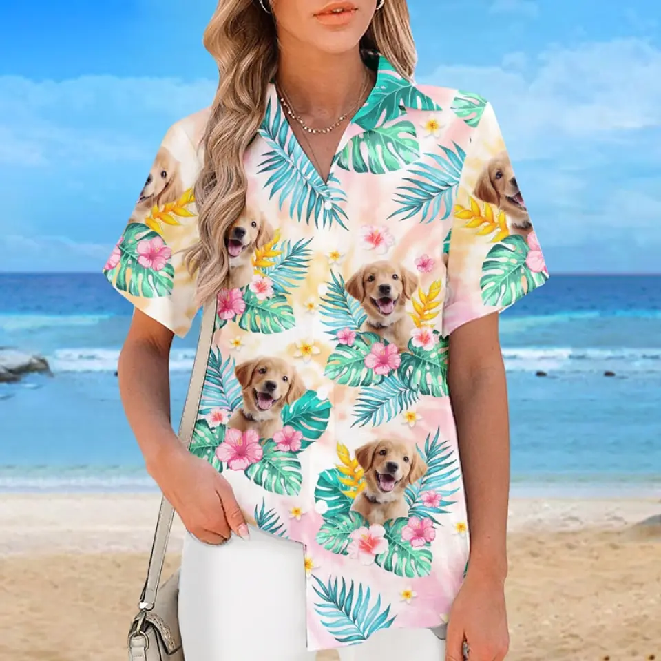 Custom Photo Family Is Family - Family Personalized Custom Unisex Tropical Hawaiian Aloha Shirt - Summer Vacation Gift, Gift For Family Members, Pet Owners, Pet Lovers - Image 5