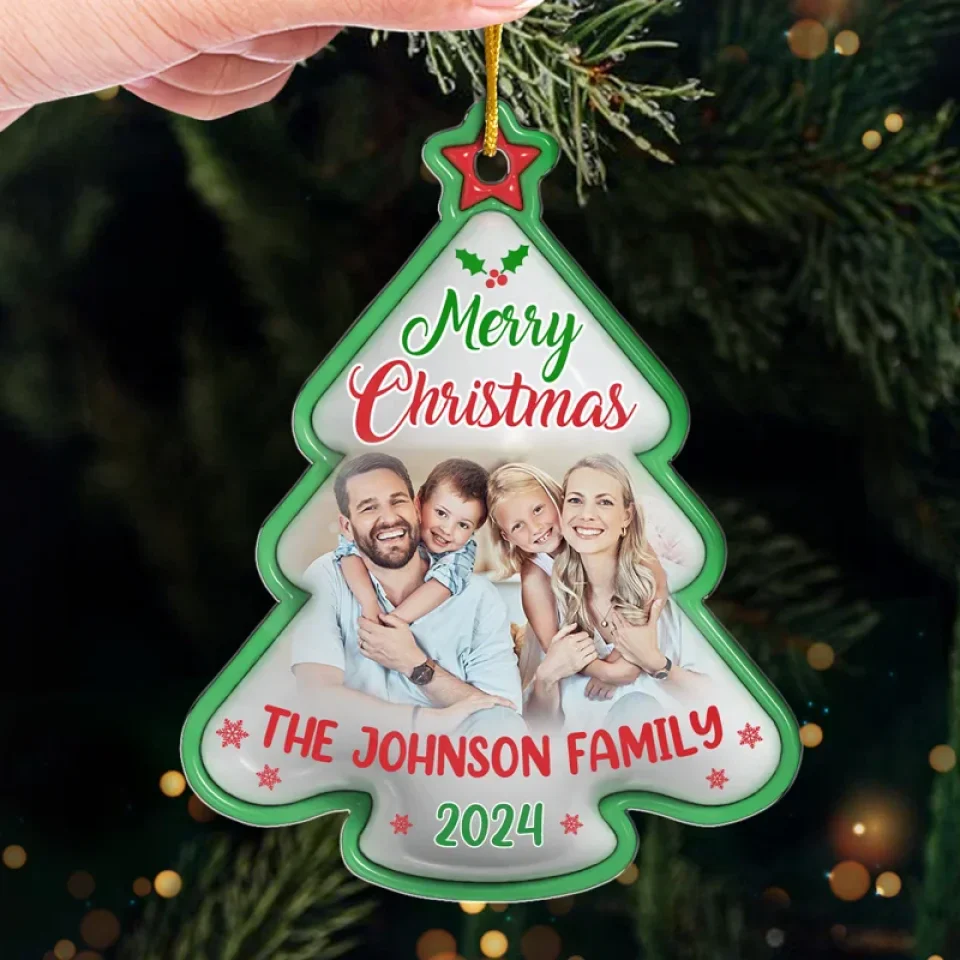 Custom Photo Family Is Where Life Begins - Family Personalized Custom 3D Inflated Effect Printed Ornament - Acrylic Custom Shaped - Christmas Gift For Family Members - Image 4