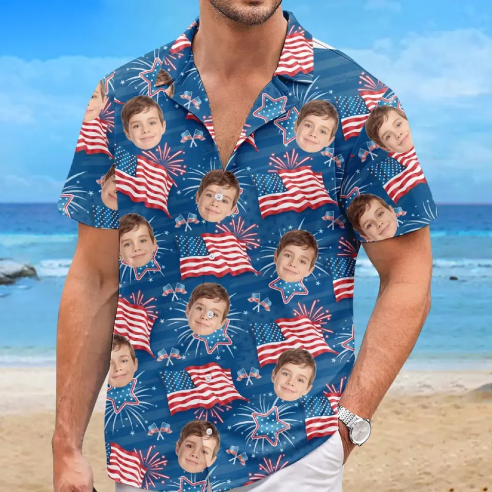 Custom Photo Family Time, Vacation Time - Family Personalized Custom Unisex Tropical Hawaiian Aloha Shirt - Summer Vacation Gift, Gift For Family Members - Image 4