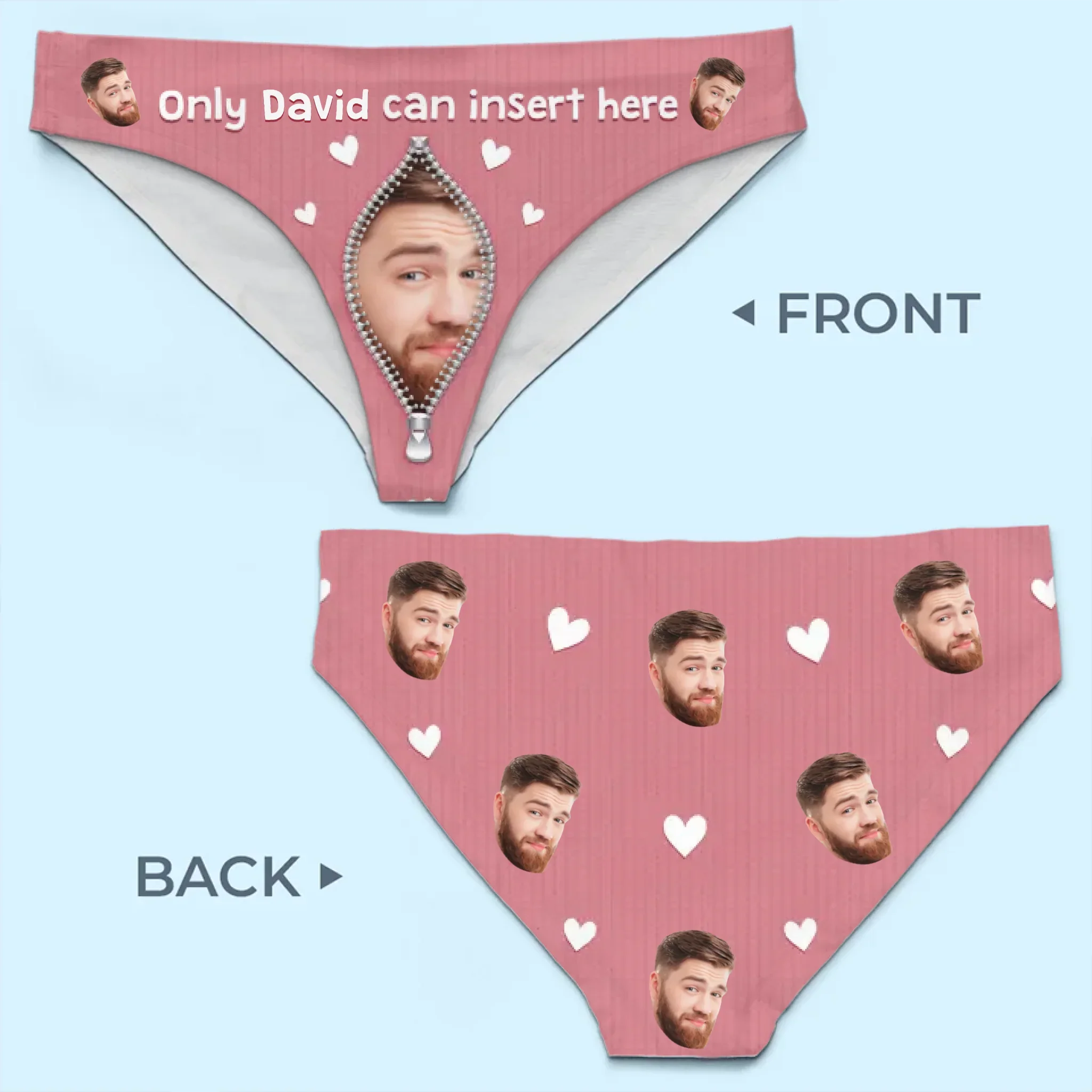 Custom Photo Women Briefs - Personalized Anniversary Wedding Gifts For Husband And Wife, Him And Her - For Him And Him Only - Image 2
