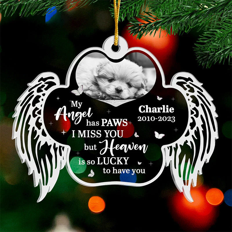 Custom Photo Forever In My Heart - Memorial Personalized Custom Ornament - Acrylic Custom Shaped - Christmas Gift, Sympathy Gift For Pet Owners, Pet Lovers - Image 2