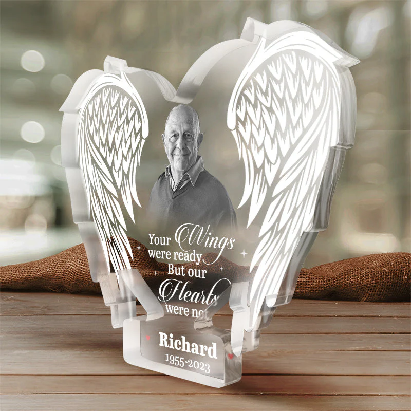 Custom Photo Forever In Our Hearts - Memorial Personalized Custom Shaped Acrylic Plaque - Christmas Gift, Sympathy Gift For Family Members - Image 2