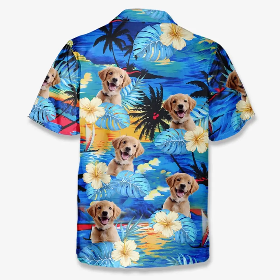 Custom Photo Forget The City, We Enjoy Our Summertime - Dog & Cat Personalized Custom Unisex Tropical Hawaiian Aloha Shirt - Summer Vacation Gift, Gift For Pet Owners, Pet Lovers - Image 6