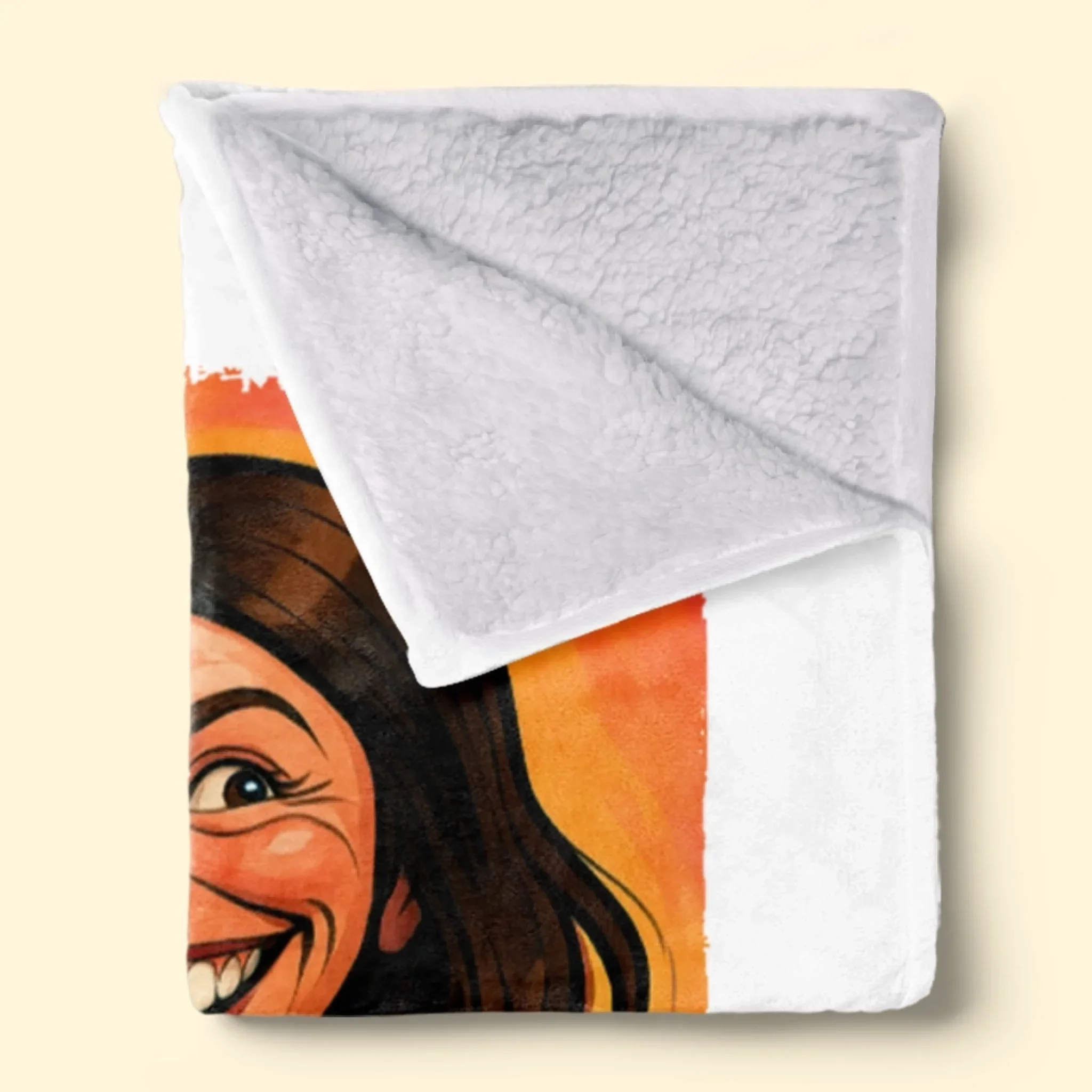 Custom Photo Funny Caricature Blanket - Personalized Anniversary Wedding Gifts For Husband And Wife, Him And Her - Annoying Each Other - Image 4