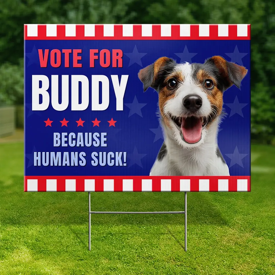 Custom Photo Furry Friends Claim Victory - Dog & Cat Personalized Custom Yard Sign - Gift For Pet Owners, Pet Lovers - Image 4