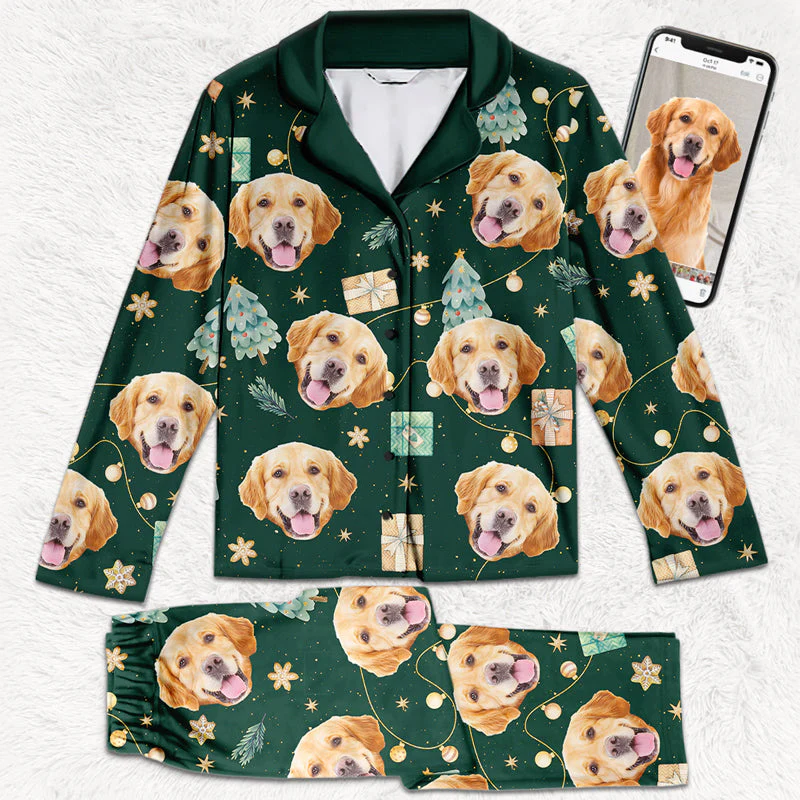 Custom Photo Furst Christmas Together - Dog & Cat Personalized Custom Face Photo Pajamas - Christmas Gift For Pet Owners, Pet Lovers - Image 3
