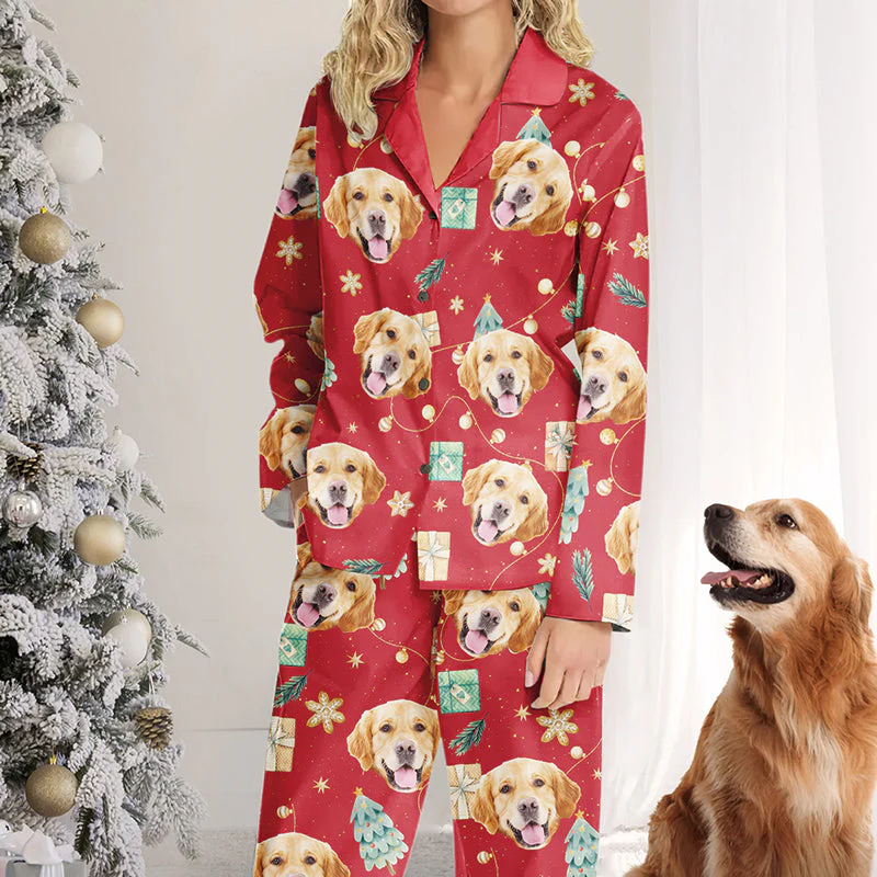 Custom Photo Furst Christmas Together - Dog & Cat Personalized Custom Face Photo Pajamas - Christmas Gift For Pet Owners, Pet Lovers - Image 4