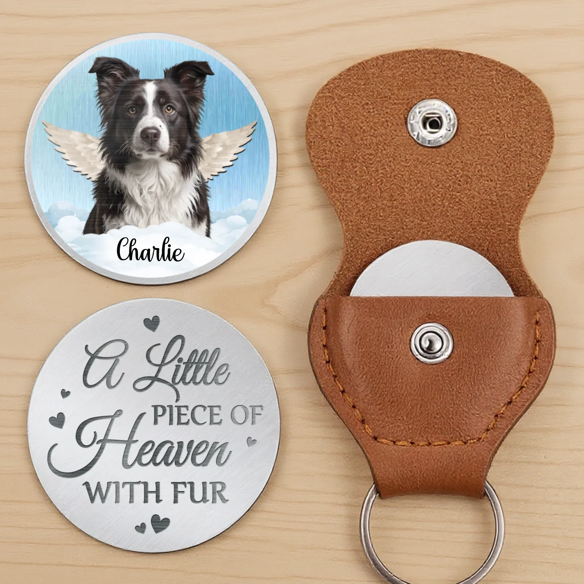 Custom Photo Gone But Not Forgotten, Forever Loved - Memorial Personalized Custom Pocket Hug - Sympathy Gift For Pet Owners, Pet Lovers - Image 2