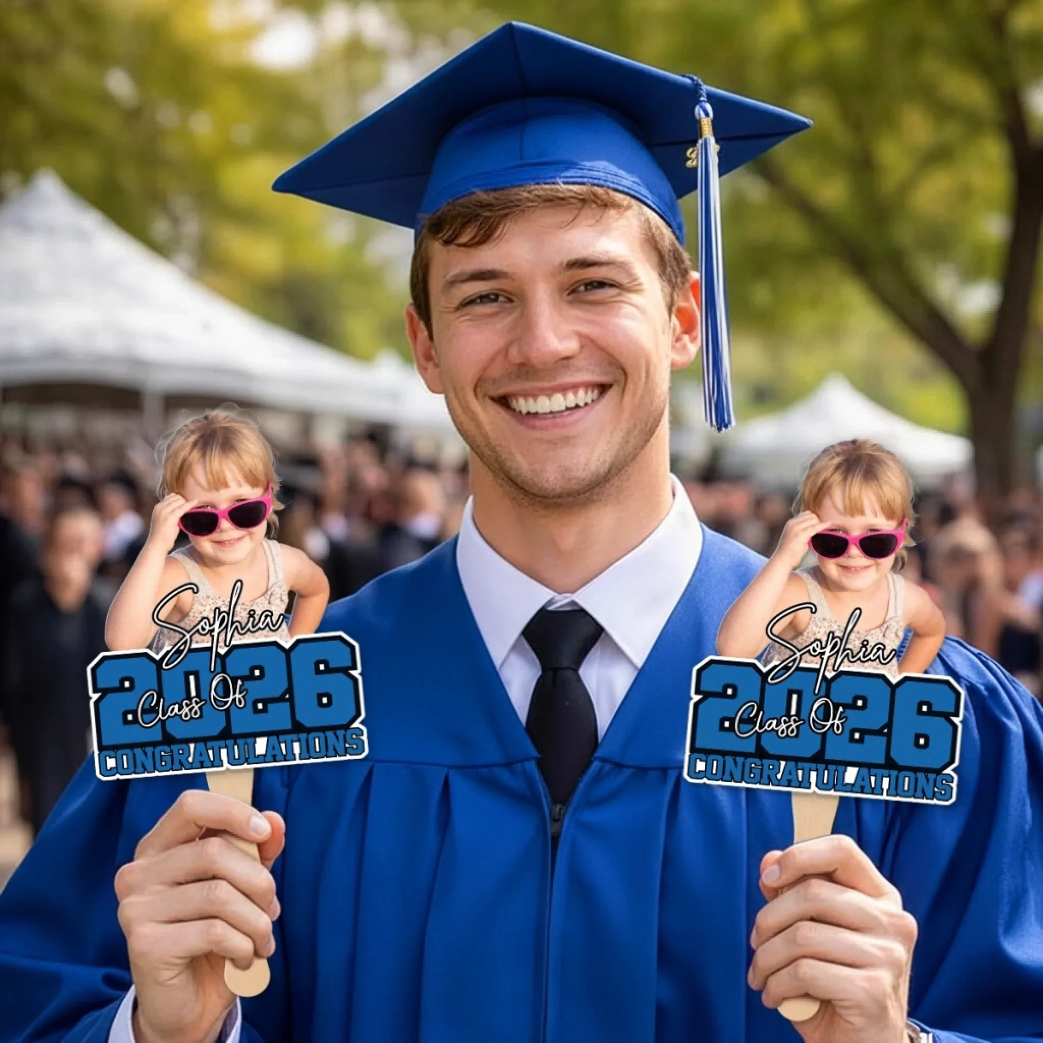 Custom Photo Graduation Hand Fan - Personalized Graduation Gifts For Him, Her - The Best Is Yet To Come - Image 4