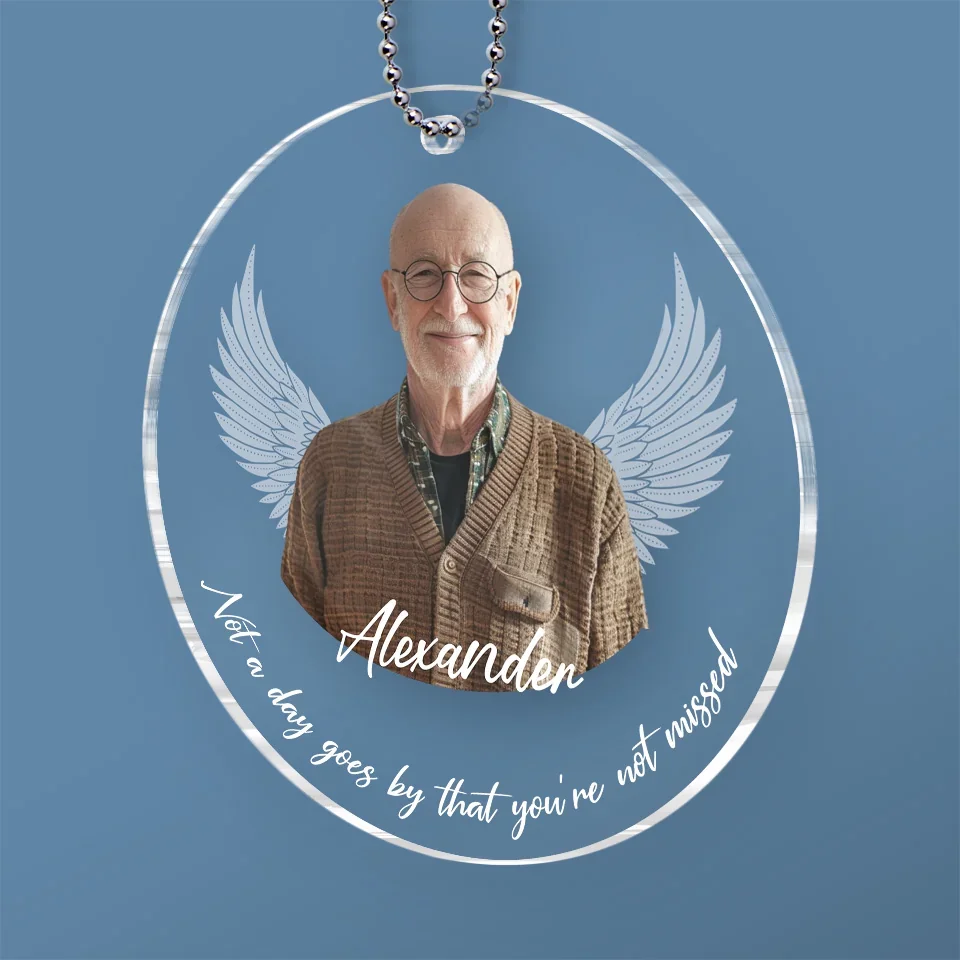 Custom Photo Greatly Loved, Deeply Missed - Memorial Personalized Custom Car Ornament - Acrylic Custom Shaped - Sympathy Gift For Family Members - Image 3