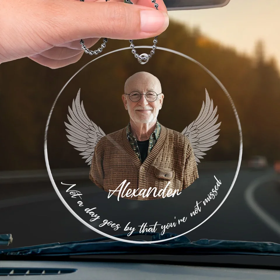 Custom Photo Greatly Loved, Deeply Missed - Memorial Personalized Custom Car Ornament - Acrylic Custom Shaped - Sympathy Gift For Family Members - Image 4