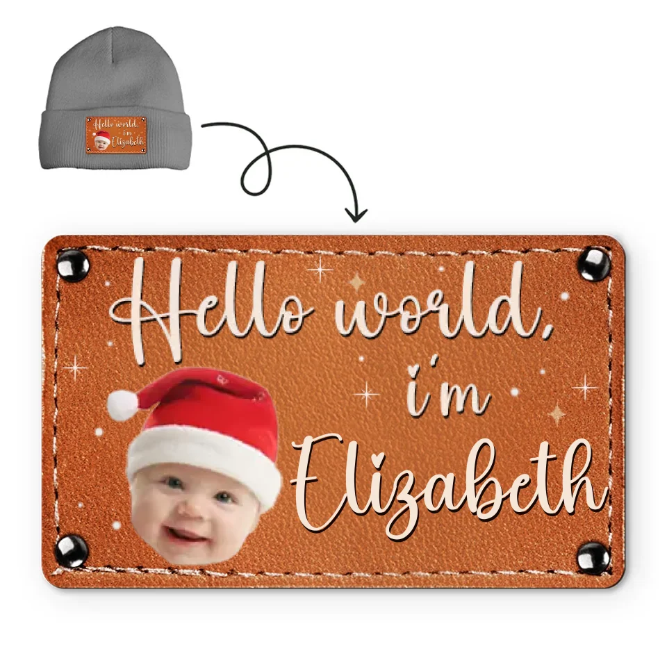 Custom Photo Hello World I'm Baby - Family Personalized Custom Baby Beanie Hat - Christmas Gift For Baby Kids, Newborn Baby - Image 8