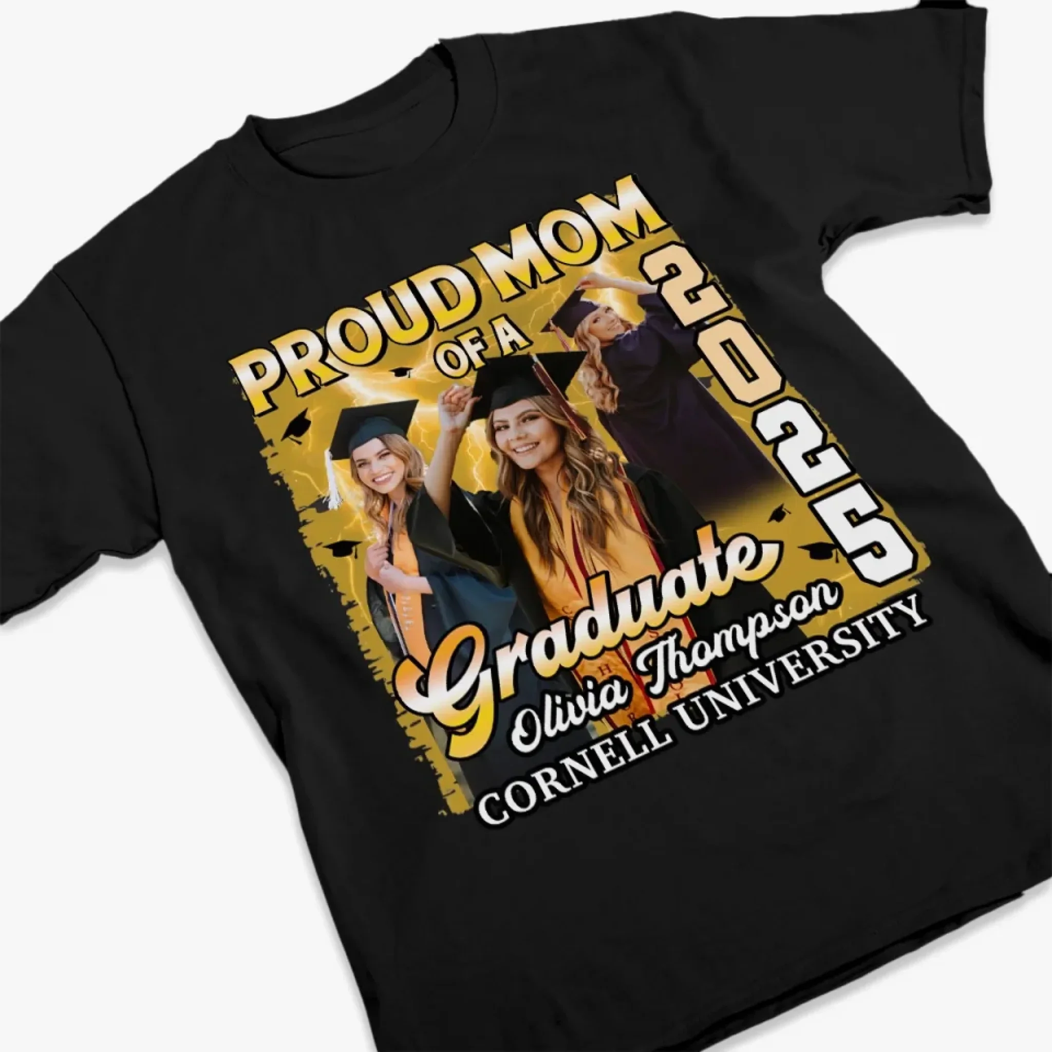 Custom Photo Her Success, My Pride - Family Personalized Custom Unisex T-shirt, Premium T-shirt, Hoodie - Graduation Gift For Family Members, Siblings, Brothers, Sisters - Image 3