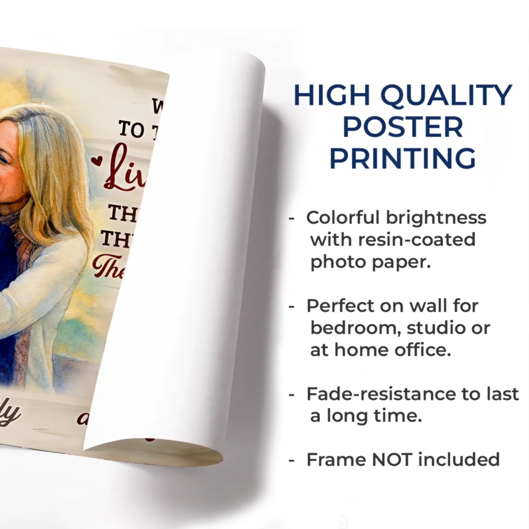 Custom Photo Horizontal Poster - Personalized Anniversary Wedding Gifts For Husband And Wife, Him And Her - Love Lives In Small Moments - Image 5