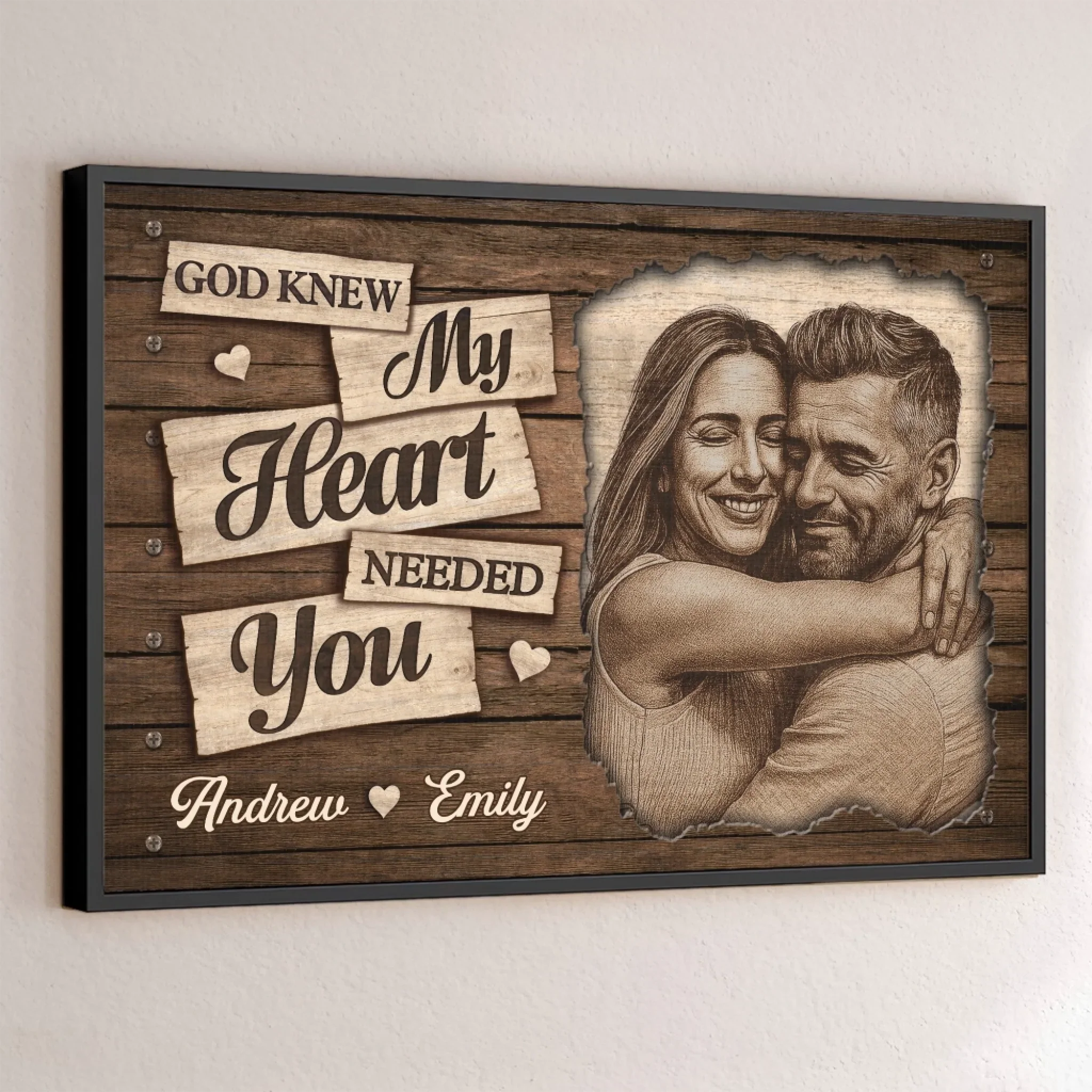 Custom Photo Horizontal Poster - Personalized Anniversary Wedding Gifts For Husband And Wife, Him And Her - You Make My Days Lighter - Image 3