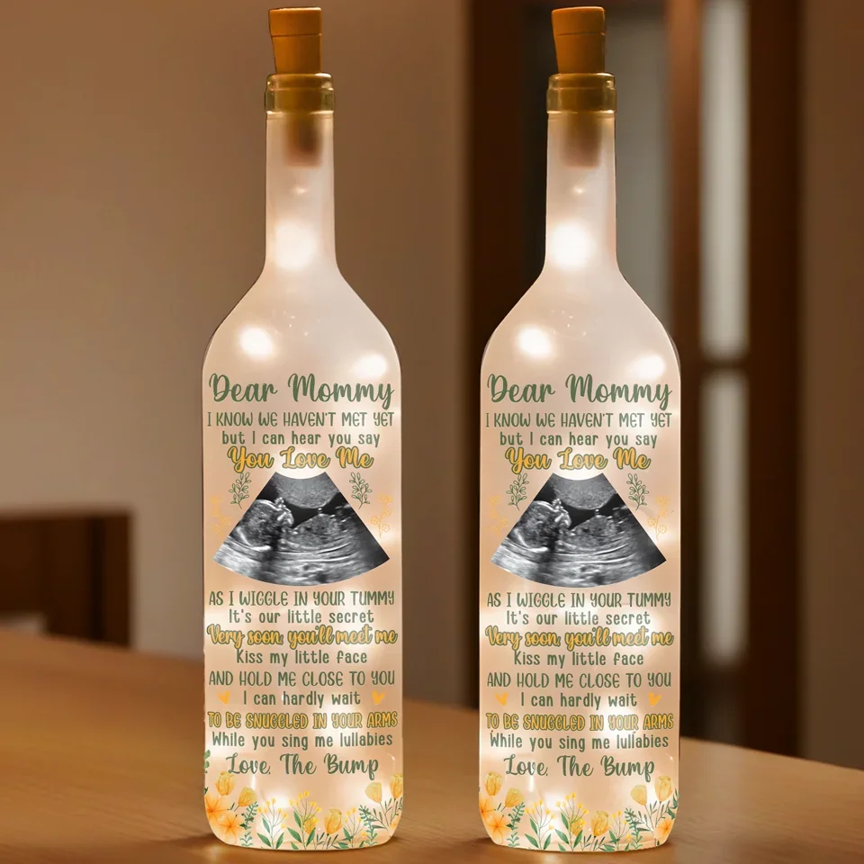 Custom Photo I Can Hear You Say You Love Me - Family Personalized Custom Bottle Lamp - Baby Shower Gift, Gift For First Mom - Image 3