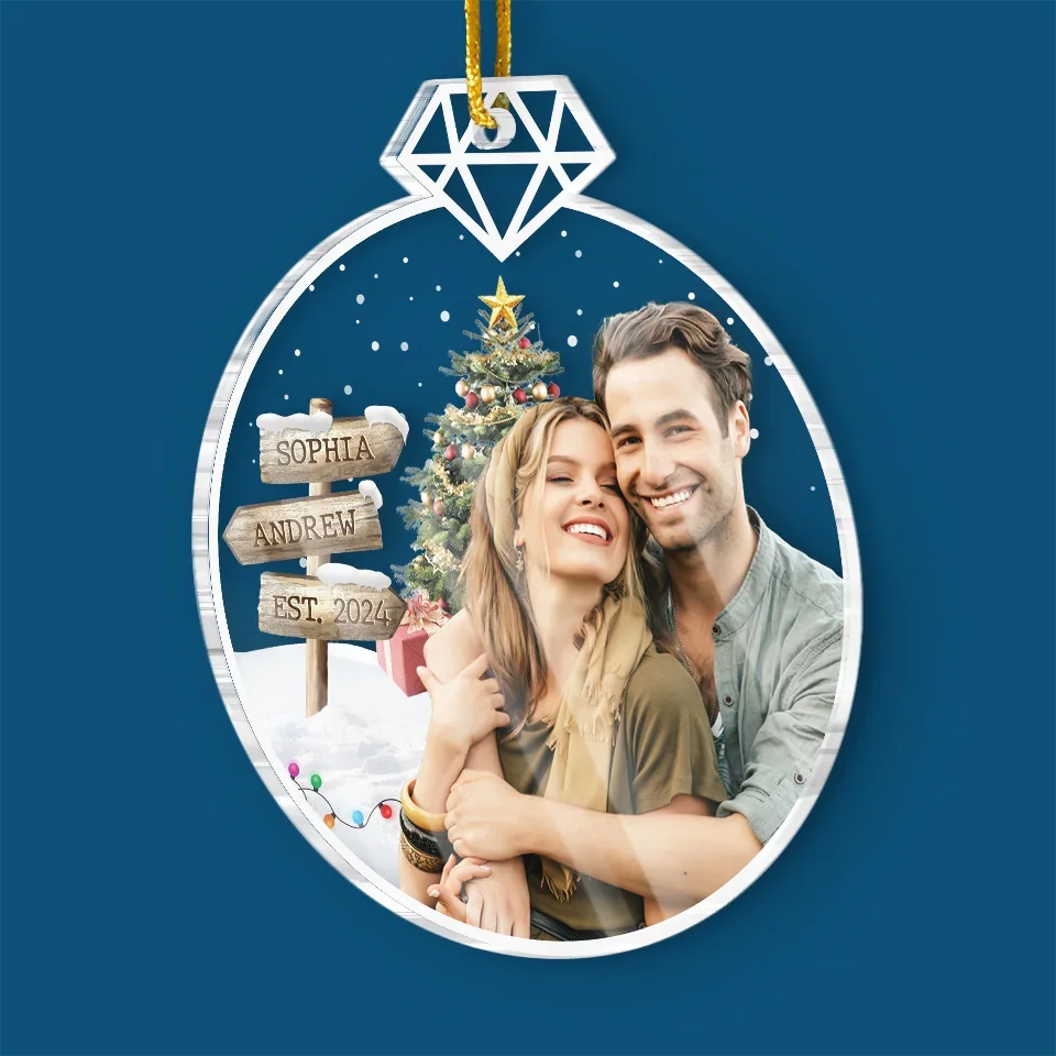 Custom Photo I Love You From Head To Mistletoe - Couple Personalized Custom Ornament - Acrylic Custom Shaped - Christmas Gift For Husband Wife, Anniversary - Image 3