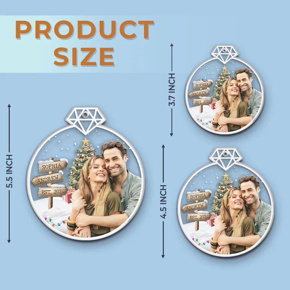 Custom Photo I Love You From Head To Mistletoe - Couple Personalized Custom Ornament - Acrylic Custom Shaped - Christmas Gift For Husband Wife, Anniversary - Image 6
