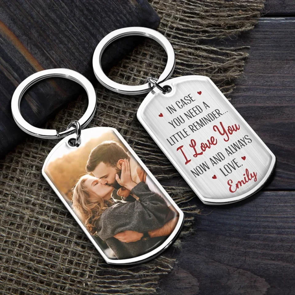 Custom Photo I Love You Now And Always - Couple Personalized Custom Keychain - Gift For Husband Wife, Anniversary - Image 4