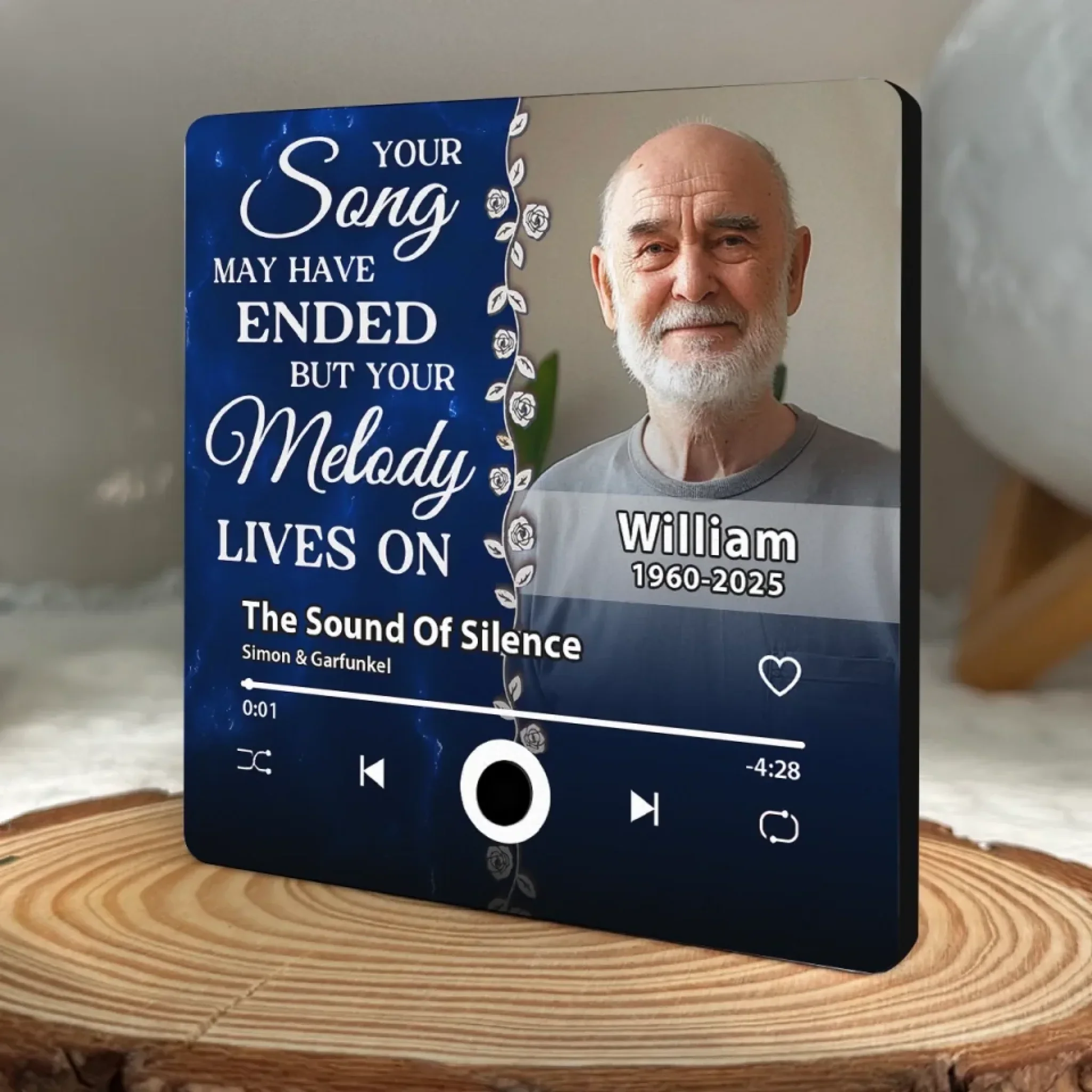 Custom Photo I Miss The Sound Of Your Voice - Memorial Personalized Custom Music Fridge Magnet That Can Play Songs - Sympathy Gift For Family Members - Image 4