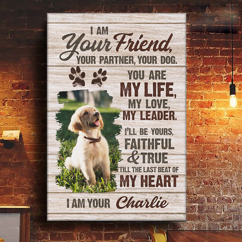 Custom Photo I Promise To Be Your Best Friend - Dog Personalized Custom Vertical Canvas - Gift For Pet Owners, Pet Lovers - Image 2