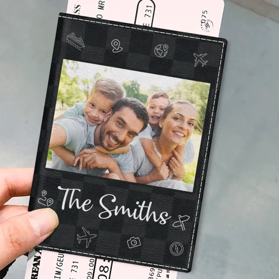 Custom Photo Ideal Travel Companions Are My Family - Travel Personalized Custom Passport Cover, Passport Holder - Holiday Vacation Gift, Gift For Adventure Travel Lovers - Image 2