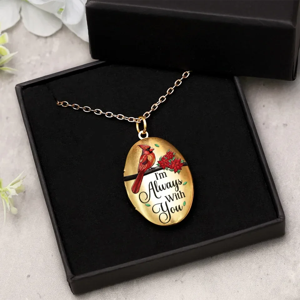 Custom Photo I'm Always With You - Memorial Personalized Custom Locket Necklace - Sympathy Gift For Family Members - Image 6